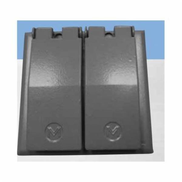 Mulberry Electrical Box Cover, Outlet Box, 2 Gang, Rectangular, Aluminum, GFCI Duplex Receptacle 30452